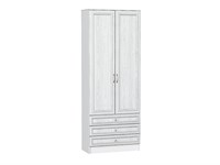 Шкаф двухстворчатый Стиль ШК-803 с ящиками Белый, White Dreamline, каркас ЛДСП  Белый, фасад МДФ  White Dreamline,  2110*800*376 sppr5VVTtoAR65652