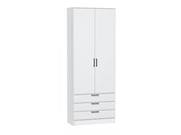 Шкаф двухстворчатый Стиль ШК-803 с ящиками Белый, White In 2S, каркас ЛДСП  Белый, фасад ЛДСП  White In 2S,  2110*800*376 sppr5VVTtoAR63252