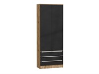 Шкаф двухстворчатый Стиль ШК-803 с ящиками Дуб Вотан, Anthracite, каркас ЛДСП  Дуб Вотан, фасад МДФ  Anthracite,  2110*800*376 sppr5VVTtoAR63286