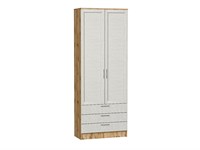 Шкаф двухстворчатый Стиль ШК-803 с ящиками Дуб Вотан, Cappuccino Softwood, каркас ЛДСП  Дуб Вотан, фасад МДФ  Cappuccino Softwood,  2110*800*376 sppr5VVTtoAR63296