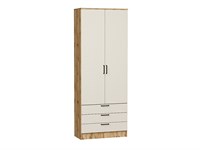 Шкаф двухстворчатый Стиль ШК-803 с ящиками Дуб Вотан, Cashmere In 2S, каркас ЛДСП  Дуб Вотан, фасад ЛДСП  Cashmere In 2S,  2110*800*376 sppr5VVTtoAR63263