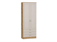 Шкаф двухстворчатый Стиль ШК-803 с ящиками Дуб Вотан, Cream Silk, Лофт, каркас ЛДСП  Дуб Вотан, фасад МДФ  Cream Silk,  2110*800*376 sppr5VVTtoAR74497