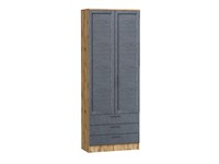 Шкаф двухстворчатый Стиль ШК-803 с ящиками Дуб Вотан, Graphite Softwood, каркас ЛДСП  Дуб Вотан, фасад МДФ  Graphite Softwood,  2110*800*376 sppr5VVTtoAR59870
