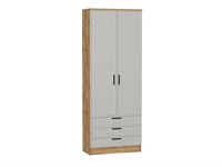 Шкаф двухстворчатый Стиль ШК-803 с ящиками Дуб Вотан, Grey Silk, Фрейм, каркас ЛДСП  Дуб Вотан, фасад МДФ  Grey Silk,  2110*800*376 sppr5VVTtoAR74508