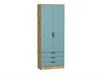 Шкаф двухстворчатый Стиль ШК-803 с ящиками Дуб Вотан, Grey-green In 2S, каркас ЛДСП  Дуб Вотан, фасад ЛДСП  Grey-green In 2S,  2110*800*376 sppr5VVTtoAR63267