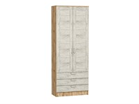 Шкаф двухстворчатый Стиль ШК-803 с ящиками Дуб Вотан, Nordic Oak, каркас ЛДСП  Дуб Вотан, фасад МДФ  Nordic Oak,  2110*800*376 sppr5VVTtoAR59879