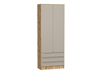 Шкаф двухстворчатый Стиль ШК-803 с ящиками Дуб Вотан, Silky Grey, каркас ЛДСП  Дуб Вотан, фасад МДФ  Silky Grey,  2110*800*376 sppr5VVTtoAR63270