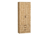 Шкаф двухстворчатый Стиль ШК-803 с ящиками Дуб Вотан, Wotan Oak 2S, каркас ЛДСП  Дуб Вотан, фасад ЛДСП  Wotan Oak 2S,  2110*800*376 sppr5VVTtoAR59876