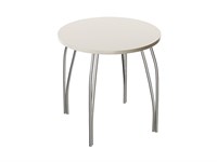 Стол обеденный круглый TLC-2.2 (ОС-11), столешница ЛДСП  Cashmere In 2S, каркас Сталь  Aluminum Gloss,  742*750*750 sppr5VVTtoAR77507