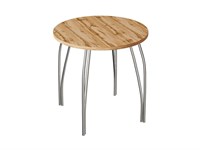 Стол обеденный круглый TLC-2.2 (ОС-11), столешница ЛДСП  Wotan Oak 2S, каркас Сталь  Aluminum Gloss,  742*750*750 sppr5VVTtoAR72079