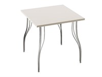 Стол обеденный квадратный TLC-1.2 (OC-12), столешница ЛДСП  Cashmere In 2S, каркас Сталь  Aluminum Gloss,  742*750*750 sppr5VVTtoAR77515