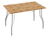 Стол обеденный прямоугольный TLC-1.2 (ОС-12), столешница ЛДСП  Wotan Oak 2S, каркас Сталь  Aluminum Gloss,  742*1200*750 sppr5VVTtoAR72085