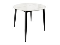 Стол Uni-Form-R.2B, столешница Каменная плита  White Gloss, каркас Сталь  SBlack,  727*800*800 sppr5VVTtoAR68677