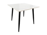 Стол Uni-Form-S.2B, столешница Каменная плита  White Gloss, каркас Сталь  SBlack,  727*800*800 sppr5VVTtoAR68688