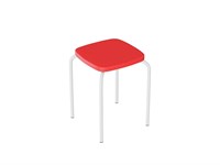 Табурет CHICO (СТ-12), сидение Эко кожа  Red, каркас Сталь  A (Алюминий),  442*335*335 sppr5VVTtoAR23023