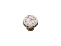Ручка кнопка мебельная KF01-04,  ЦАМ/Керамика,        27*25 sppr5VVTtoAR086-0583 (23351)