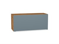 Кухонный  Шкаф верхний горизонтальный Фьюжн Дуб Вотан, Silky Blue, 360, 800, каркас ЛДСП  Дуб Вотан, фасад МДФ  Silky Blue,  358*800*320 sppr5VVTtoAR60662
