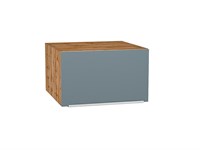 Кухонный  Шкаф верхний горизонтальный глубокий Фьюжн Дуб Вотан, Silky Blue, 600, каркас ЛДСП  Дуб Вотан, фасад МДФ  Silky Blue,  358*600*576 sppr5VVTtoAR60628