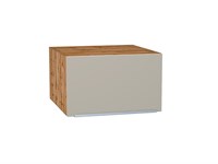 Кухонный  Шкаф верхний горизонтальный глубокий Фьюжн Дуб Вотан, Silky Grey, 600, каркас ЛДСП  Дуб Вотан, фасад МДФ  Silky Grey,  358*600*576 sppr5VVTtoAR60622