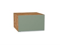 Кухонный  Шкаф верхний горизонтальный глубокий Фьюжн Дуб Вотан, Silky Mint, 600, каркас ЛДСП  Дуб Вотан, фасад МДФ  Silky Mint,  358*600*576 sppr5VVTtoAR60625