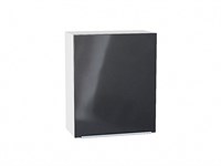 Кухонный  Шкаф верхний с 1-ой дверцей Фьюжн Белый, Anthracite, 720, 600, каркас ЛДСП  Белый, фасад МДФ  Anthracite,  716*600*320 sppr5VVTtoAR41516