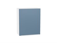 Кухонный  Шкаф верхний с 1-ой дверцей Фьюжн Белый, Silky Blue, 720, 600, каркас ЛДСП  Белый, фасад МДФ  Silky Blue,  716*600*320 sppr5VVTtoAR52020