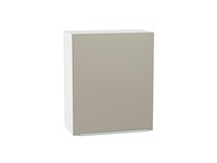 Кухонный  Шкаф верхний с 1-ой дверцей Фьюжн Белый, Silky Grey, 720, 600, каркас ЛДСП  Белый, фасад МДФ  Silky Grey,  716*600*320 sppr5VVTtoAR51977