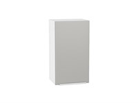 Кухонный  Шкаф верхний с 1-ой дверцей Фьюжн Белый, Silky Light Grey, 720, 400, каркас ЛДСП  Белый, фасад МДФ  Silky Light Grey,  716*400*320 sppr5VVTtoAR66576