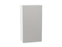 Кухонный  Шкаф верхний с 1-ой дверцей Фьюжн Белый, Silky Light Grey, 920, 500, каркас ЛДСП  Белый, фасад МДФ  Silky Light Grey,  920*500*320 sppr5VVTtoAR66584