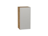 Кухонный  Шкаф верхний с 1-ой дверцей Фьюжн Дуб Вотан, Silky Light Grey, 720, 350, каркас ЛДСП  Дуб Вотан, фасад МДФ  Silky Light Grey,  716*350*320 sppr5VVTtoAR66587