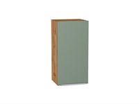 Кухонный  Шкаф верхний с 1-ой дверцей Фьюжн Дуб Вотан, Silky Mint, 720, 350, каркас ЛДСП  Дуб Вотан, фасад МДФ  Silky Mint,  716*350*320 sppr5VVTtoAR65104