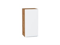 Кухонный  Шкаф верхний с 1-ой дверцей Фьюжн Дуб Вотан, Silky White, 720, 350, каркас ЛДСП  Дуб Вотан, фасад МДФ  Silky White,  716*350*320 sppr5VVTtoAR65086
