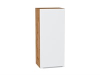 Кухонный  Шкаф верхний с 1-ой дверцей Фьюжн Дуб Вотан, Silky White, 920, 400, каркас ЛДСП  Дуб Вотан, фасад МДФ  Silky White,  920*400*320 sppr5VVTtoAR60745