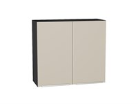 Кухонный  Шкаф верхний с 2-мя дверцами Фьюжн Graphite, Cream Silk, 720, 800, каркас ЛДСП  Graphite, фасад МДФ  Cream Silk,  716*800*320 sppr5VVTtoAR71940