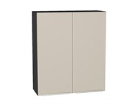 Кухонный  Шкаф верхний с 2-мя дверцами Фьюжн Graphite, Cream Silk, 920, 800, каркас ЛДСП  Graphite, фасад МДФ  Cream Silk,  920*800*320 sppr5VVTtoAR71942