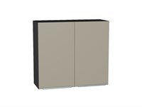 Кухонный  Шкаф верхний с 2-мя дверцами Фьюжн Graphite, Silky Grey, 720, 800, каркас ЛДСП  Graphite, фасад МДФ  Silky Grey,  716*800*320 sppr5VVTtoAR52052