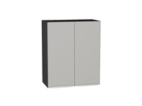 Кухонный  Шкаф верхний с 2-мя дверцами Фьюжн Graphite, Silky Light Grey, 720, 600, каркас ЛДСП  Graphite, фасад МДФ  Silky Light Grey,  716*600*320 sppr5VVTtoAR66619