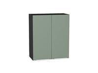 Кухонный  Шкаф верхний с 2-мя дверцами Фьюжн Graphite, Silky Mint, 720, 600, каркас ЛДСП  Graphite, фасад МДФ  Silky Mint,  716*600*320 sppr5VVTtoAR52040
