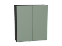 Кухонный  Шкаф верхний с 2-мя дверцами Фьюжн Graphite, Silky Mint, 920, 800, каркас ЛДСП  Graphite, фасад МДФ  Silky Mint,  920*800*320 sppr5VVTtoAR52060