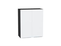 Кухонный  Шкаф верхний с 2-мя дверцами Фьюжн Graphite, Silky White, 720, 600, каркас ЛДСП  Graphite, фасад МДФ  Silky White,  716*600*320 sppr5VVTtoAR52036