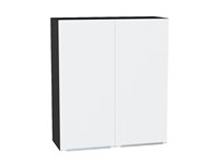 Кухонный  Шкаф верхний с 2-мя дверцами Фьюжн Graphite, Silky White, 920, 800, каркас ЛДСП  Graphite, фасад МДФ  Silky White,  920*800*320 sppr5VVTtoAR52048