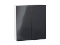 Кухонный  Шкаф верхний с 2-мя дверцами Фьюжн Белый, Anthracite, 920, 800, каркас ЛДСП  Белый, фасад МДФ  Anthracite,  920*800*320 sppr5VVTtoAR45092