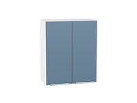 Кухонный  Шкаф верхний с 2-мя дверцами Фьюжн Белый, Silky Blue, 720, 600, каркас ЛДСП  Белый, фасад МДФ  Silky Blue,  716*600*320 sppr5VVTtoAR52041