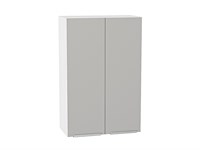 Кухонный  Шкаф верхний с 2-мя дверцами Фьюжн Белый, Silky Light Grey, 920, 600, каркас ЛДСП  Белый, фасад МДФ  Silky Light Grey,  920*600*320 sppr5VVTtoAR66612
