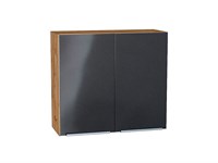Кухонный  Шкаф верхний с 2-мя дверцами Фьюжн Дуб Вотан, Anthracite, 720, 800, каркас ЛДСП  Дуб Вотан, фасад МДФ  Anthracite,  716*800*320 sppr5VVTtoAR60834