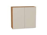 Кухонный  Шкаф верхний с 2-мя дверцами Фьюжн Дуб Вотан, Cream Silk, 720, 800, каркас ЛДСП  Дуб Вотан, фасад МДФ  Cream Silk,  716*800*320 sppr5VVTtoAR71936