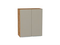 Кухонный  Шкаф верхний с 2-мя дверцами Фьюжн Дуб Вотан, Silky Grey, 720, 600, каркас ЛДСП  Дуб Вотан, фасад МДФ  Silky Grey,  716*600*320 sppr5VVTtoAR60817