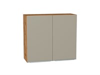 Кухонный  Шкаф верхний с 2-мя дверцами Фьюжн Дуб Вотан, Silky Grey, 720, 800, каркас ЛДСП  Дуб Вотан, фасад МДФ  Silky Grey,  716*800*320 sppr5VVTtoAR60818