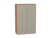 Кухонный  Шкаф верхний с 2-мя дверцами Фьюжн Дуб Вотан, Silky Grey, 920, 600, каркас ЛДСП  Дуб Вотан, фасад МДФ  Silky Grey,  920*600*320 sppr5VVTtoAR60819