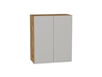 Кухонный  Шкаф верхний с 2-мя дверцами Фьюжн Дуб Вотан, Silky Light Grey, 720, 600, каркас ЛДСП  Дуб Вотан, фасад МДФ  Silky Light Grey,  716*600*320 sppr5VVTtoAR66614